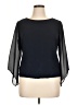 Danny & Nicole 100% Polyester Black 3/4 Sleeve Blouse Size 14 - photo 1