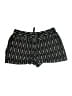 Garnet Hill 100% Linen Print Black Shorts Size 00 - photo 1