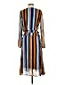 Just 100% Viscose Stripes Blue Casual Dress Size S - photo 2