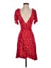 Boohoo Hearts Red Cocktail Dress Size 4 - photo 1