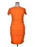 Assorted Brands Solid Orange Cocktail Dress Size XL - photo 1