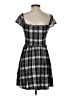 Shein Plaid Black Casual Dress Size 4 - photo 2