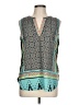 Hale Bob 100% Polyester Teal Sleeveless Blouse Size L - photo 1