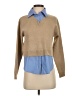 MNG Color Block Tan Pullover Sweater Size XS - photo 1