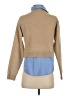 MNG Color Block Tan Pullover Sweater Size XS - photo 2