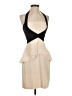 BCBGMAXAZRIA 100% Polyester Color Block Tan Cocktail Dress Size 4 - photo 1