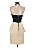 BCBGMAXAZRIA 100% Polyester Color Block Tan Cocktail Dress Size 4 - photo 2