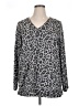 Ellen Tracy Animal Print Gray Pullover Sweater Size XL - photo 1
