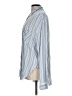 Millibon 100% Viscose Stripes Blue Long Sleeve Button-Down Shirt Size L - photo 5