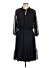 DKNY 100% Polyester Black Casual Dress Size 12 - photo 1