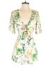 Lavender Brown 100% Rayon Tropical White Romper Size S - photo 1