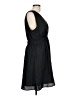Gap 100% Polyester Solid Black Casual Dress Size L - photo 4