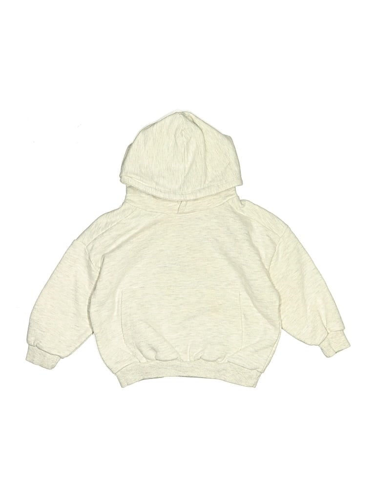 Pre-owned Zara Kids' Pullover Hoodie In White