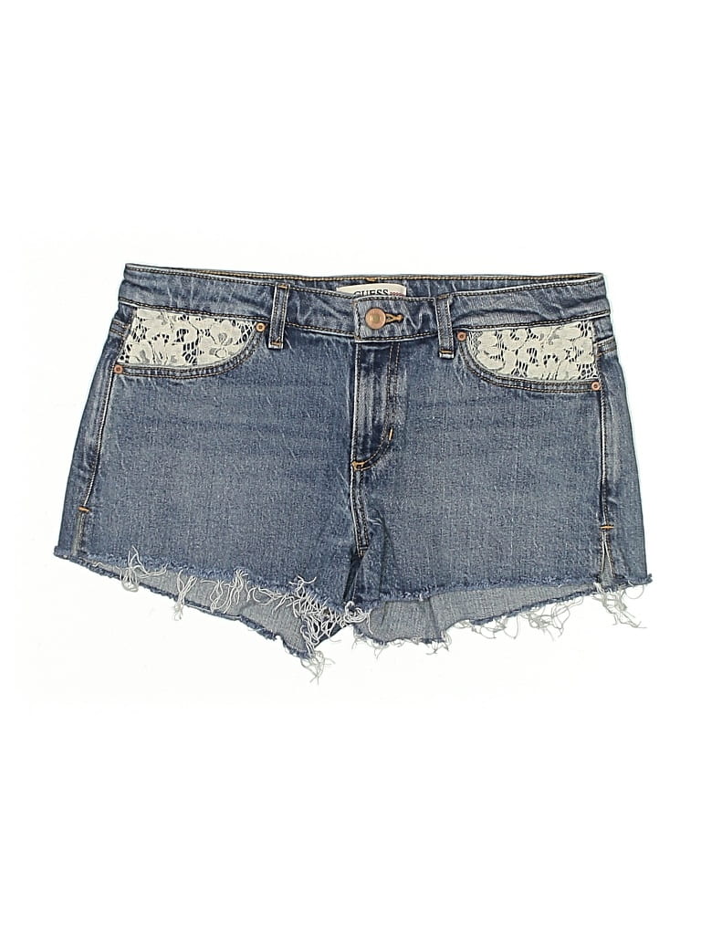 Pre-owned Guess Denim Shorts In Blue
