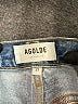 AGOLDE 100% Cotton Hearts Blue Jeans Size 27 waist - photo 7