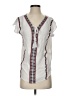 THML 100% Rayon White Short Sleeve Blouse Size S - photo 1