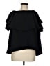 MLM 100% Polyester Black Short Sleeve Blouse Size M - photo 1