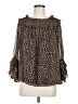 CeCe 100% Polyester Brown 3/4 Sleeve Blouse Size M - photo 1