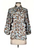 Jade 100% Viscose Animal Print Blue 3/4 Sleeve Blouse Size XS - photo 1