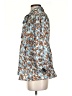 Jade 100% Viscose Animal Print Blue 3/4 Sleeve Blouse Size XS - photo 5