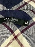 Max Jeans 100% Rayon Plaid Ivory Long Sleeve Button-Down Shirt Size M - photo 7