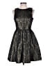 Zara Basic Metallic Black Cocktail Dress Size S - photo 1
