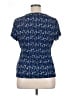 Chaus Blue Short Sleeve Blouse Size XL - photo 2
