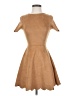 Aqua Solid Tan Casual Dress Size S - photo 1