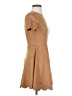 Aqua Solid Tan Casual Dress Size S - photo 4
