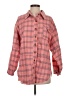 Unbranded Plaid Orange Long Sleeve Button-Down Shirt Size S - photo 1