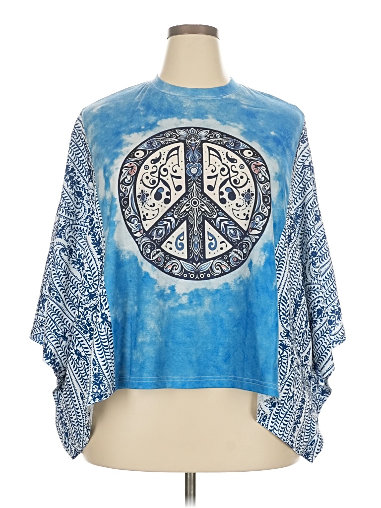 Pre-owned Unbranded Kimono In Blue