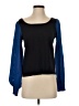 DemyLee 100% Wool Blue Black Long Sleeve Top Size S - photo 1