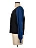DemyLee 100% Wool Blue Black Long Sleeve Top Size S - photo 5