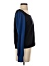 DemyLee 100% Wool Blue Black Long Sleeve Top Size S - photo 4
