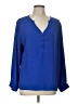 Amaryllis 100% Polyester Blue 3/4 Sleeve Blouse Size L - photo 1