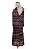 Veronica M. 100% Polyester Print Burgundy Casual Dress Size S - photo 5