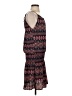 Veronica M. 100% Polyester Print Burgundy Casual Dress Size S - photo 4