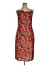 Shein Curve 100% Polyester Print Orange Cocktail Dress Size 0X - photo 1