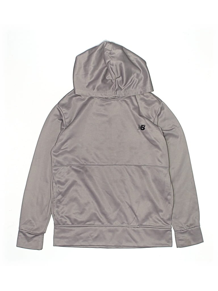 Pre-owned New Balance Kids' Pullover Hoodie In Gray
