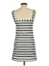 Olivaceous Stripes White Casual Dress Size L - photo 2