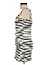 Olivaceous Stripes White Casual Dress Size L - photo 5