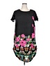Soft Focus 100% Polyester Graphic Black Casual Dress Size 20 - photo 1