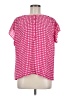 Ann Taylor 100% Polyester Polka Dots Pink Short Sleeve Blouse Size M - photo 1