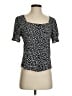 Elodie 100% Rayon Black Short Sleeve Top Size S - photo 1