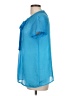 MICHAEL Michael Kors 100% Polyester Blue Short Sleeve Blouse Size L - photo 5