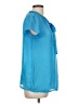 MICHAEL Michael Kors 100% Polyester Blue Short Sleeve Blouse Size L - photo 4