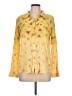 Mystree 100% Rayon Floral Yellow Long Sleeve Blouse Size L - photo 1