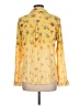 Mystree 100% Rayon Floral Yellow Long Sleeve Blouse Size L - photo 2