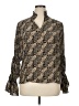 Rungolee 100% Silk Black Long Sleeve Silk Top Size XL - photo 1