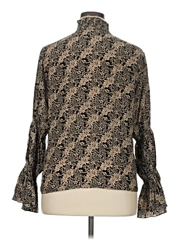 Rungolee Long Sleeve Silk Top (view 2)